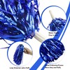 Lovecheer 12PCS Blue Pom Poms Cheerleading Fluffy Metallic Cheer Pom