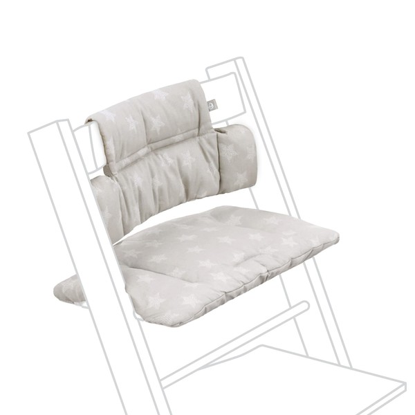 Tripp Trapp Classic Cushion, Star Silver - Pair with Tripp Trapp Chair & High Chair for Support and Comfort - Machine Washable - Fits All Tripp Trapp Chairs