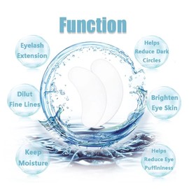 Eye Gel Pads - 100 Pairs of Eyelash Lash Extension Under Eye Gel Pads Lint Eye Patches with Smooth Front Side and Collagen Back Side