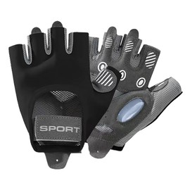 MOMOHEMUTOU Fitness Gloves Madam Motion Bicycle Riding Equipment Training Non-Slip Yoga Half Finger Thin tyle Half Cut Dew Finger Ventilation (Ladies Fitness Black, Small (Small))