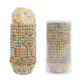 SKIDEC Floral Standard Cupcake Liners 400 Count Paper Baking Cups Food Grade Disposable Cupcake Wrappers, Green