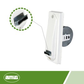 Amig - Compact Roller Blind Winder for Installation or Under The Wall | Made of Metal with Plastic housing in White | Simple and Timeless Design | Dimensions: 6 x 16.5 x 10 cm