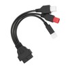 3 in 1 OBD Diagnostic Cable High Flexibility Plastic Plug