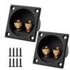 Pastlla 4PCS 2.2" Square 2-Way Speaker Box Terminal Binding Post