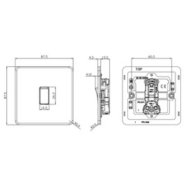 Knightsbridge SF2000MW Screwless Light Switch, 230 V, Matt White
