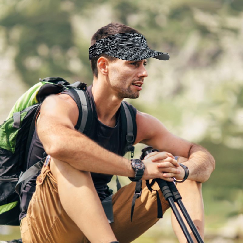 LUKIUP Quick-Drying Sun Visor Hat, Unisex Sun Shield, Ultralight and