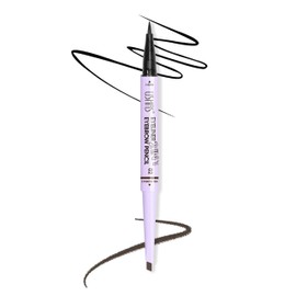 YBUETE 2-in-1 Eyebrow Pencil Eyeliner, Professional Bionic 3D Micro Precision Tip Eyebrow Pen, Liquid Smooth Black Eyeliner Eye Makeup, Long-Lasting Waterproof Natural Brows Eye Makeup for Women