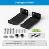 PlusAcc Soundbar Wall Mount, Universal Adjustable Bracket Holder, Black