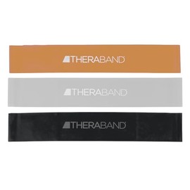 TheraBand Resistance Band Loops, Professional Latex Mini Band for At-Home Exercise & Lower Body Pilates, Crossfit, Yoga, Stretching, Physical Therapy,