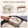 Prite 2 Pcs Makeup Bag Set Travel Cosmetic Case 2-Layer