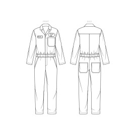 Know Me SEWING PATTERN Men Clothes Long Jumpsuit Boilersuit Utility Cargo Suit Plus 2012 - Men 44-46-48-50-52