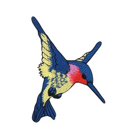 Hummingbird Bird Iron-On or Sew On Patch Iron-On Patch for Clothes Embroidered Iron-On Patch Applique Patch Size 6.3 x 8.8 cm