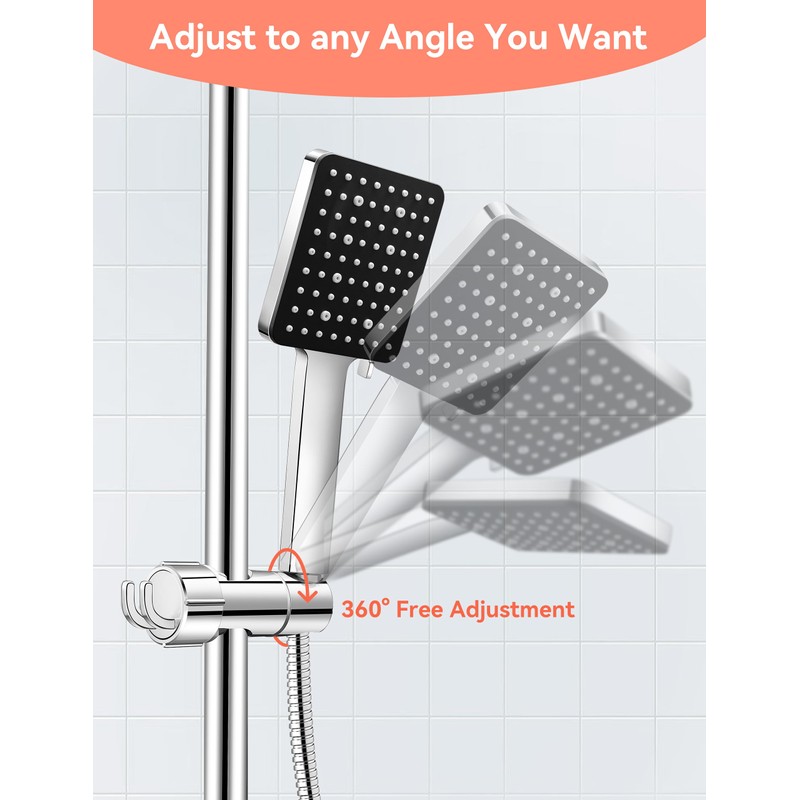 Magichome Shower Head Holder for 16-27MM Riser Rail, Adjustable Shower
