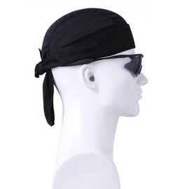 Unbranded Durag Cooling Sweat Wicking Head Wrap Helmet Liner Skull Cap Breathable Do Rags - Black