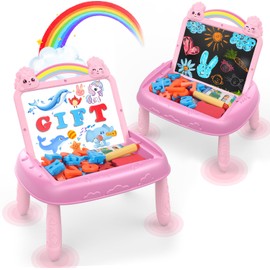 Gifts for 1-2 Year Old Girls, Toddlers Unicorn Toys with Magnetic Letters and Numbers, Portable Preschool Learning and Educational Toys for 1-2 Year Old Toddler Girl Birthday Christmas Gifts(Pink)