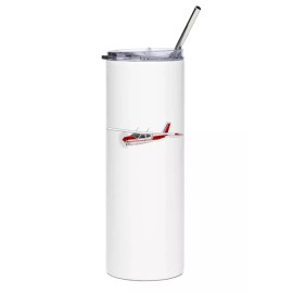 Cessna Cardinal RG Stainless Steel Water Tumbler with straw - 20oz.