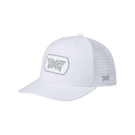 PXG Dog Tag 6-Panel Snapback Cap, white/grey logo, One Size
