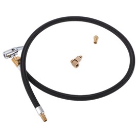 INFINAUTO Tire Inflator Extension Tube 31.50inch 15.5mm OD for Car Motorcycle Bicycle Air Pump Extend Hose Adapter Tire Valve W/Adaptor Nylon Black Durable