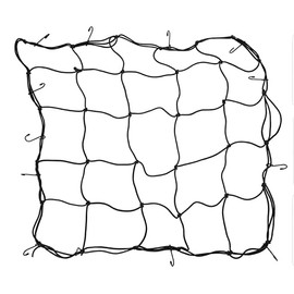 MIJOMA Luggage Net Boot Net with 12 Hooks, Organiser & Securing for Car Trunk, Cargo Net for Storage & Storage, Elastic Universal 75 x 75 cm (Black)