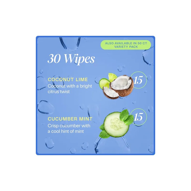 Toallitas Limpiadoras Biodegradables Para Axilas 30 Unidades