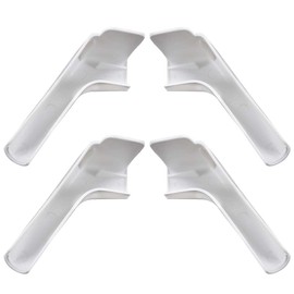 CHEDA Rain Gutter Spout Long Version Trailer MH/RV White Long Gutter Spouts Left&Right for Trailer Camper Motorhome Toy Hauler (2 Left & 2 Right, White)