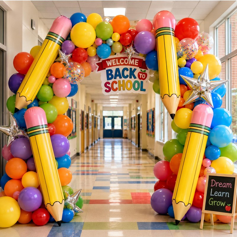 27 In Back to School Large Inflatable Pencil Balloons, Back