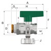 Simplex KFE Ball Valve DN 15 Passage for Drinking Water,