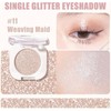 Monochrome Glitter Eyeshadow,White Eyeshadow Single,Shimmer Shadow for Eye Make-Up,Prime Eyes