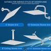 Voolan Rain Shower Head - High Flow Large Rainfall Shower