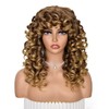ANNISOUL Ombre Blonde Curly Wigs for Black Women Long Curly