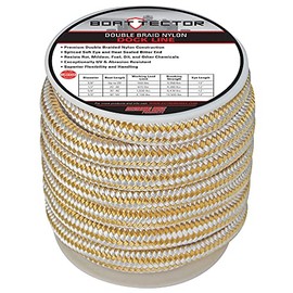 Extreme Max 3006.2321 BoatTector Double Braid Nylon Dock Line - 3/4" x 30', White & Gold