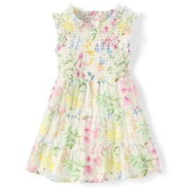 Gymboree,Girls,and Toddler Flutter Sleeve Dress,Simply Flowers,6