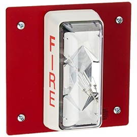 Est Edwards CS405-7A-T Weatherproof Alarm Sync Strobe, Outdoor, Red, 24-VDC