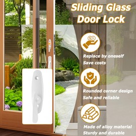 2 Pcs Sliding Door Lock Replacement for Andersen,2573609 Replacement Andersen Gliding Door Thumb Latch Compatible with Andersen Sliding Glass Door Lock,Frenchwood and Perma-Shield Gliding Doors