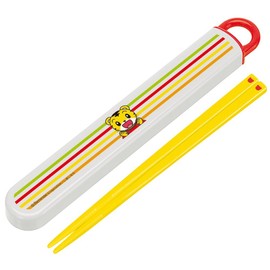 Skater ABS2AM Shimajiro Chopsticks & Chopsticks Case (Sliding) Set, 6.5 inches (16.5 cm), Made in Japan
