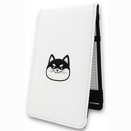 Gbourly Golf Scorecard Yardage Book Holder Cover PU Leather Funny Animals Golf Accessories Including a Pencil and Two Scorecards (Akita Dog)