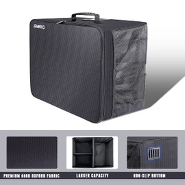 Champkey Golf Trunk Organizer Storage-Portable and Foldable Golf Travel Storage Locker Ideal for Travel Golf and Car Golf (Black)