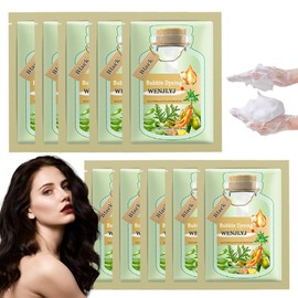 10PCS Plant Bubble Hair Dye,Black Hair Color Shampoo for Gray Hair Coverage,Long Lasting Black Hair Dye Shampoo for All Hair Types