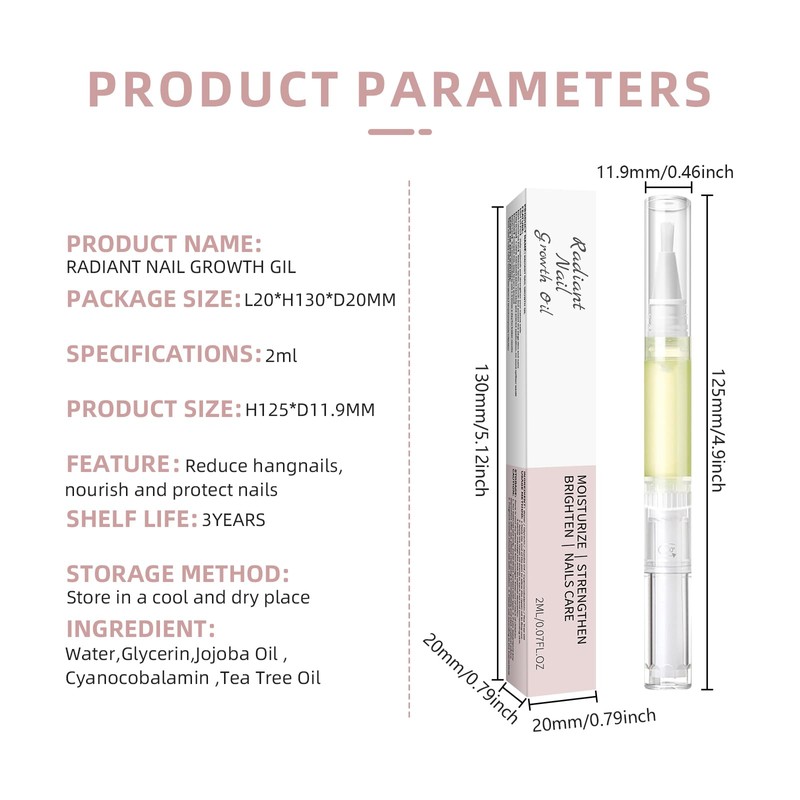 Nail Growth Oil Pen, Nail Strengthener and Hardener for Damaged,