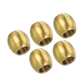 PATIKIL M10 End Piece Ball Cap Button 5 Pieces Lampshade Top Screw Decorative Brass Tone