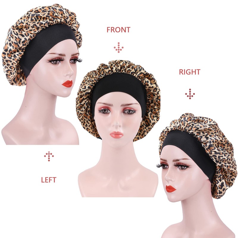 2 Pieces Silk Hat Women Satin Hair Night Soft Satin