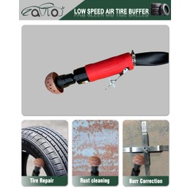 ZQULOYO 2500rpm Low Speed Air Tire Buffer Tire Repair Kit Polishing Cleaning Tool 35 mm Pneumatic Automatic Buffing Wheel Machine Tire Patch Tools Rear Exhaust
