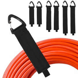 OWLMATE Pack of 6 Velcro Cable Ties, Cable Winders, Cable Tie Holder, Velcro Band Hoses, Wires, Ropes and Tool Accessories in Garage, Motorhome, Workshop (2S, 2M, 2L)