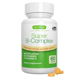 Igennus High Absorption Super B-Complex Methylated & Active B Vitamins | Sustained Release, Clean Label, Energy, Mood & Cognitive Performance, Methylf