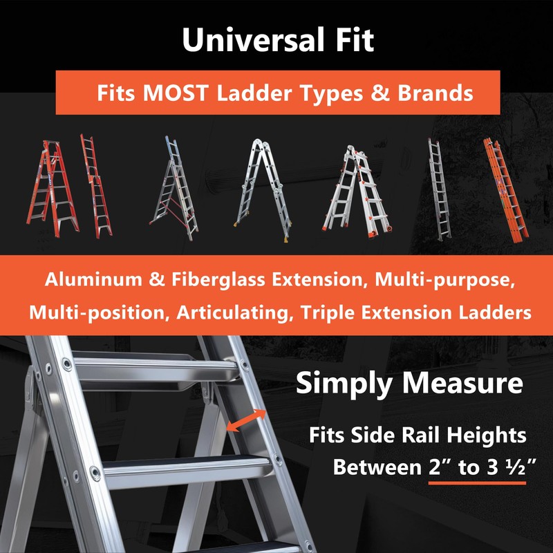 Ladder Stabilizer for Gutters & Roof, Fits Most Ladders, Anti-Slip,