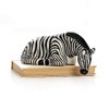 Hand Carved Soapstone Zebra Shelf Sitting Sculpture - Fair Trade