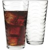 Circleware 4-Piece Set of Heavy Base Highball Drinking Glasses Tumblers,