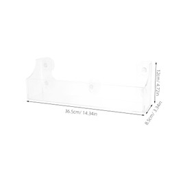 Ipetboom Suction Cup Acrylic Wall Shelf Clear Organizer for Fridge Spice Bottles Beverages Effortless Installation Multi Surface Use Transparent Design for Easy Viewing