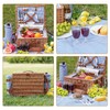 Picnic Basket for 2, Insulated Willow Picnic Baskets with Shoulder