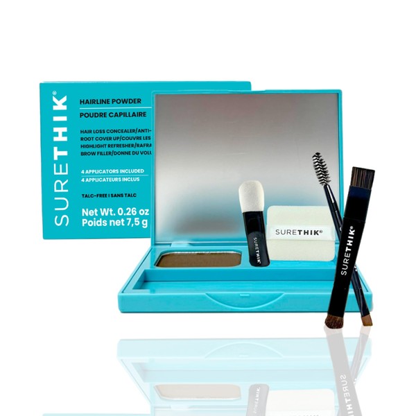SURETHIK 4-in-1 Premium Hairline Powder Kit - Conceal Thinning Hair,